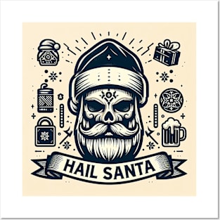 Hail Santa - Skull Posters and Art